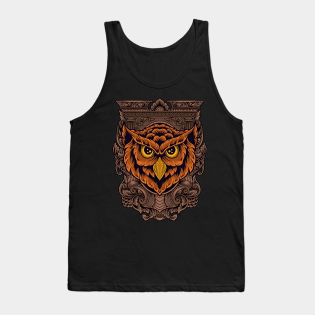 owl design Tank Top by PaperHead